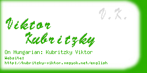 viktor kubritzky business card